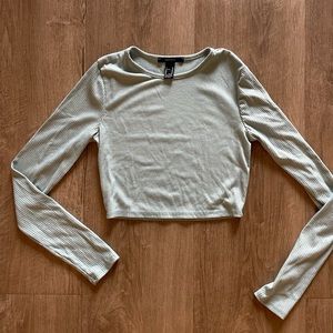 Forever 21 Long Sleeve Cropped Shirt